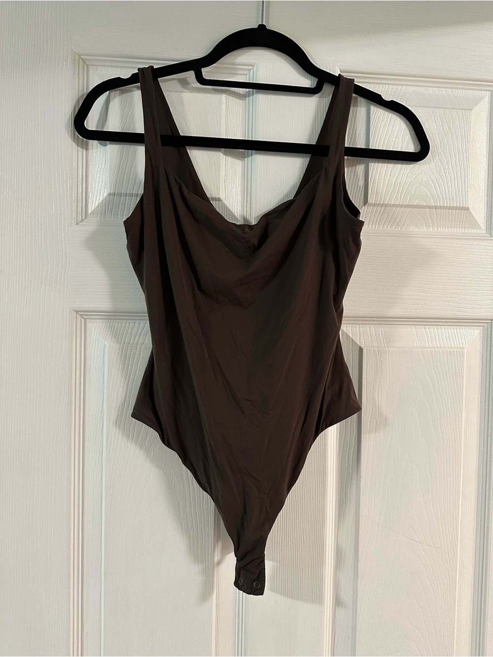 Skims Brown Scoop Neck Bodysuit